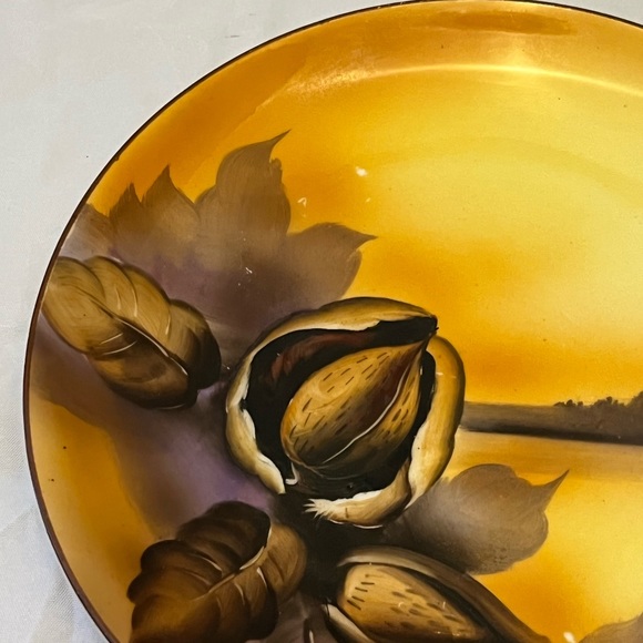 Noritake Hand Painted Plate, Nature, Autumn, Vintage EUC - Picture 2 of 8